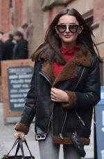 AMBER DAVIES Out for Lunch at Smokehouse Cellar Bar and Restaurant in Manchester 02/23/2018