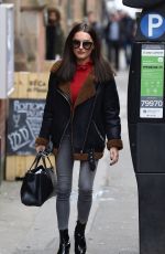 AMBER DAVIES Out for Lunch at Smokehouse Cellar Bar and Restaurant in Manchester 02/23/2018