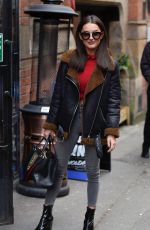 AMBER DAVIES Out for Lunch at Smokehouse Cellar Bar and Restaurant in Manchester 02/23/2018