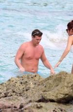 AMY CHILDS in Swimsuit at a Beach in Barbados 01/31/2018
