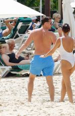AMY CHILDS in Swimsuit at a Beach in Barbados 01/31/2018