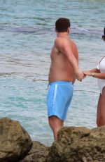 AMY CHILDS in Swimsuit at a Beach in Barbados 01/31/2018