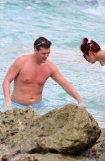 AMY CHILDS in Swimsuit at a Beach in Barbados 01/31/2018