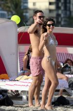 ANASTASIA ASHLEY in Bkini on the Beach in Miami 02/10/2018
