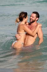 ANASTASIA ASHLEY in Bkini on the Beach in Miami 02/10/2018