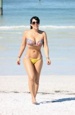 ANDREA CALLE in Bikini on the Beach in Miami 02/01/2018