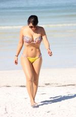 ANDREA CALLE in Bikini on the Beach in Miami 02/01/2018