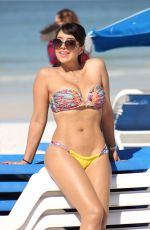 ANDREA CALLE in Bikini on the Beach in Miami 02/01/2018