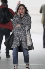 ANGELA SCANLON Leaves BBC Studios in London 02/05/2018