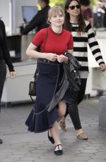 ANGOURIE RICE on the Set of Extra TV in Los Angeles 02/13/2018