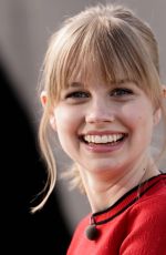 ANGOURIE RICE on the Set of Extra TV in Los Angeles 02/13/2018