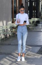 ANNA LITVA Out for Coffee on Melrose Place in West Hollywood 01/31/2018
