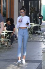 ANNA LITVA Out for Coffee on Melrose Place in West Hollywood 01/31/2018
