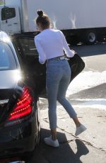 ANNA LITVA Out for Coffee on Melrose Place in West Hollywood 01/31/2018