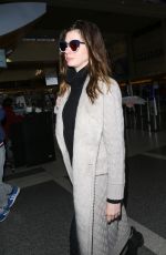 ANNE HATHAWAY Arrives at LAX Airport in Los Angeles 02/25/2018