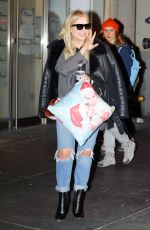 ASHLEY BENSON Out at Times Square in New York 02/09/2018