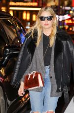 ASHLEY BENSON Out at Times Square in New York 02/09/2018