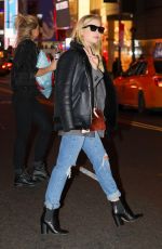 ASHLEY BENSON Out at Times Square in New York 02/09/2018