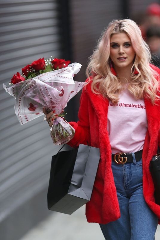 ASHLEY JAMES on Valentine’s Day in London 02/14/2018