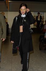 BELLA HADID Arrives at Heathrow Airport in London 02/19/2018