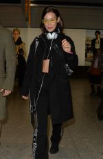 BELLA HADID Arrives at Heathrow Airport in London 02/19/2018