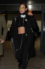BELLA HADID Arrives at Heathrow Airport in London 02/19/2018