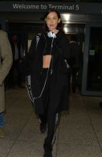 BELLA HADID Arrives at Heathrow Airport in London 02/19/2018