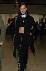 BELLA HADID Arrives at Heathrow Airport in London 02/19/2018