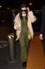 BELLA HADID at Airport in Milan 02/25/2018