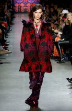 BELLA HADID at Anna Sui Runway Show at New York Fashion Week 02/12/2018