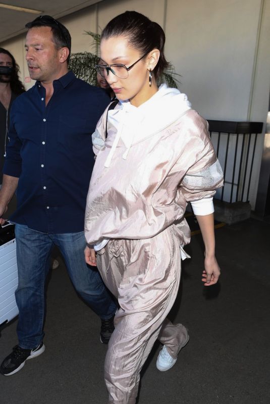 BELLA HADID at LAX Airport in Los Angeles 02/16/2018