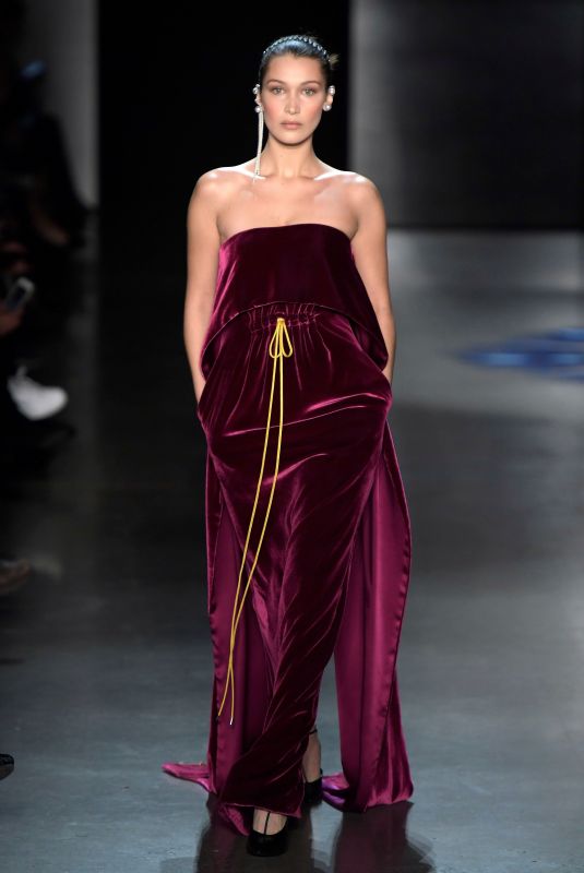 BELLA HADID at Prabal Gurung Catwalk Show at New York Fashion Week 02/11/2018