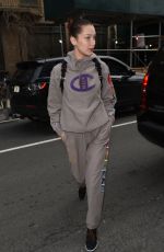BELLA HADID Heading to a Gym in New York 02/06/2018
