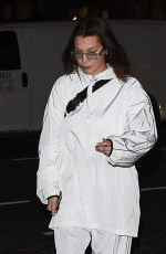 BELLA HADID in White Tracksuit Out in New York 02/06/2018
