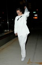 BELLA HADID in White Tracksuit Out in New York 02/06/2018
