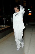 BELLA HADID in White Tracksuit Out in New York 02/06/2018