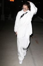 BELLA HADID in White Tracksuit Out in New York 02/06/2018
