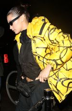 BELLA HADID Leaves Brandon Maxwell Fashion Show at NYFW in New York 02/11/2018