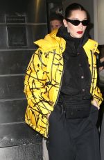 BELLA HADID Leaves Brandon Maxwell Fashion Show at NYFW in New York 02/11/2018
