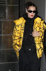 BELLA HADID Leaves Brandon Maxwell Fashion Show at NYFW in New York 02/11/2018