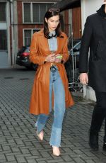 BELLA HADID Leaves Cavalli Fitting at 2018 Milan Fashion Week 02/22/2018