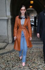 BELLA HADID Leaves Cavalli Fitting at 2018 Milan Fashion Week 02/22/2018