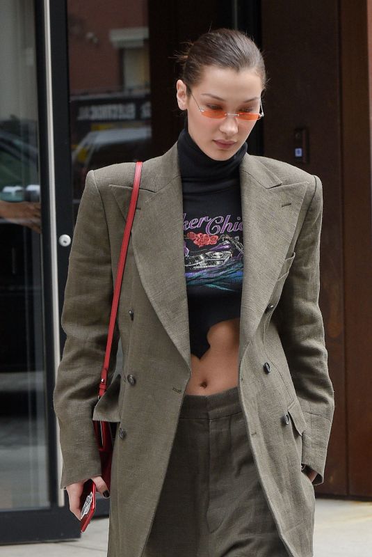 BELLA HADID Leaves Gigi