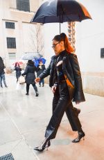 BELLA HADID Leaves Her APartment in New York 02/07/2018