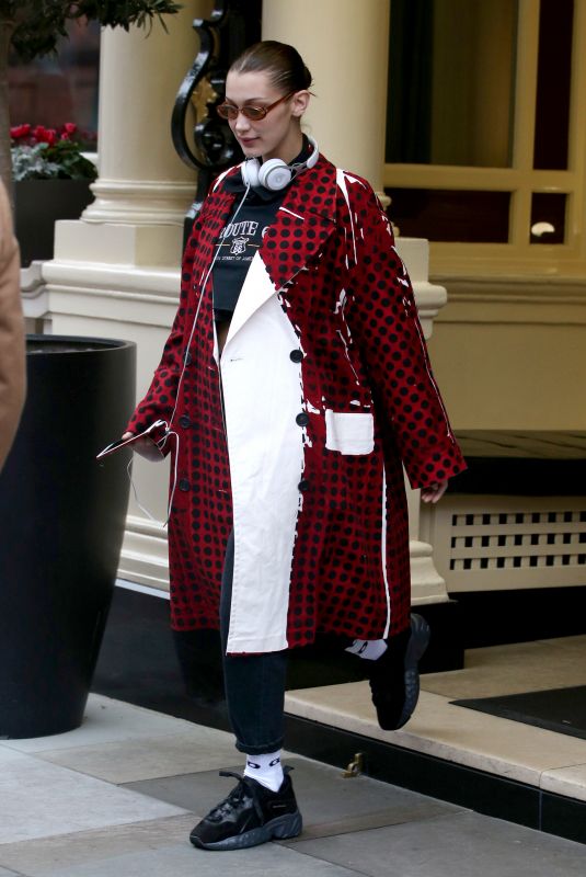 BELLA HADID Leaves Her Hotel in London 02/20/2018