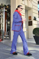 BELLA HADID Leaves Her Hotel in Paris 02/26/2018