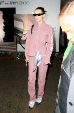 BELLA HADID Leaves Jimmy Choo + Off-white Event in New York 02/11/2018