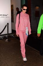 BELLA HADID Leaves Jimmy Choo + Off-white Event in New York 02/11/2018