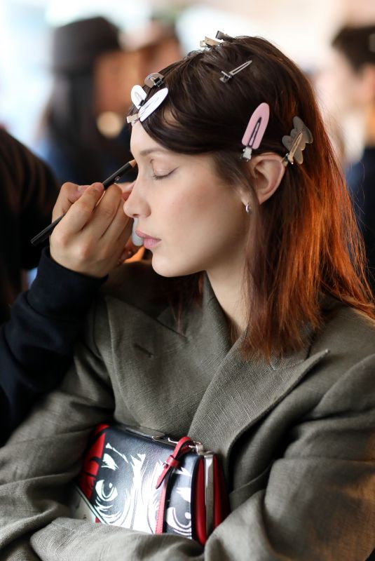 BELLA HADID on the Backstage of Jason Wu Show at NYFW in New York 02/09/2018