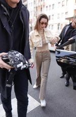 BELLA HADID Out and About in Milan 02/21/2018